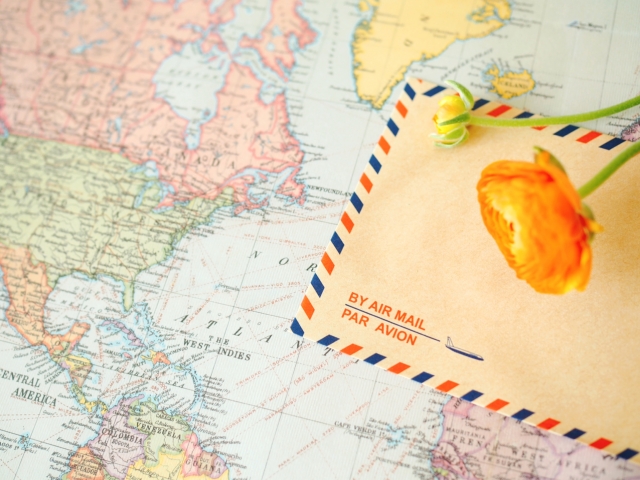 エアメールの宛名の書き方（海外から）郵便の封筒、宛名の書き方（会社）